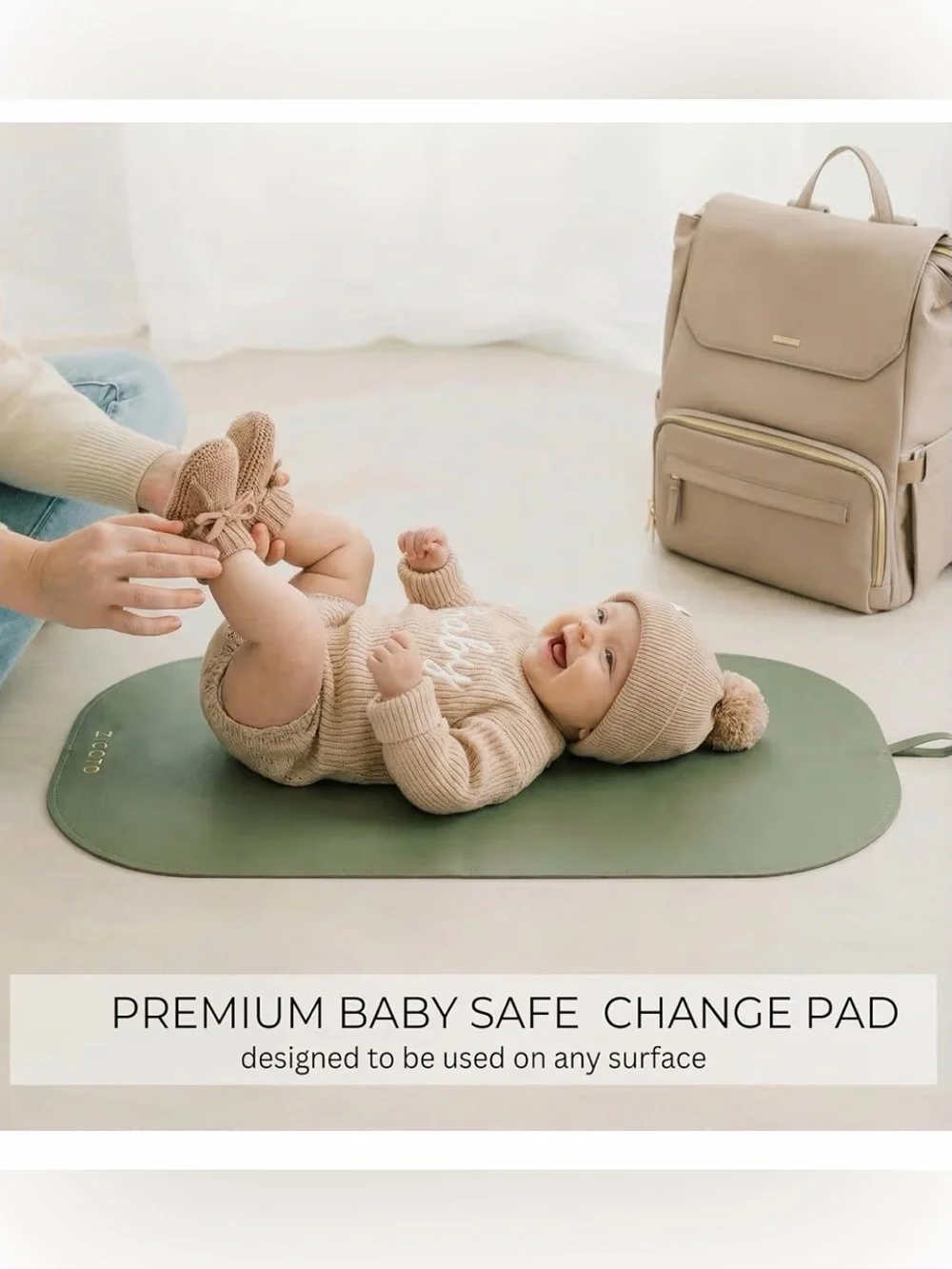 NWT - Beautiful Baby Diaper Changing Mat Made of Vegan Leather